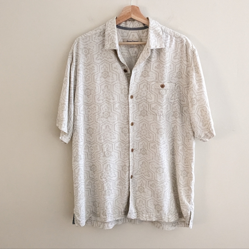 Tommy Bahama Silk Floral Hawaiian Shirt